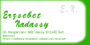 erzsebet nadassy business card